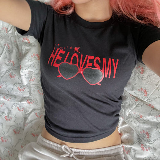 Heart Shaped Sunglasses baby tee