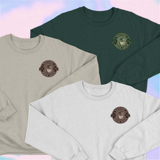 the Begin Again Cafe crewneck