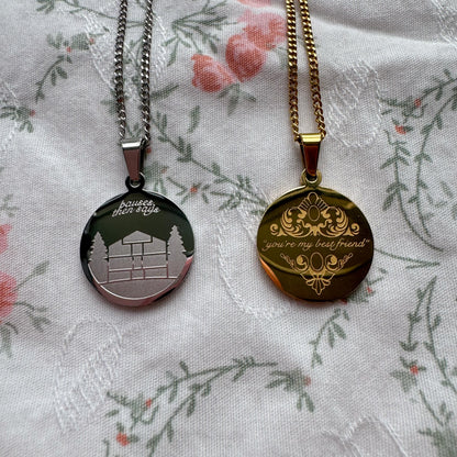 Lovers' Snow Globe Double-Sided Necklace