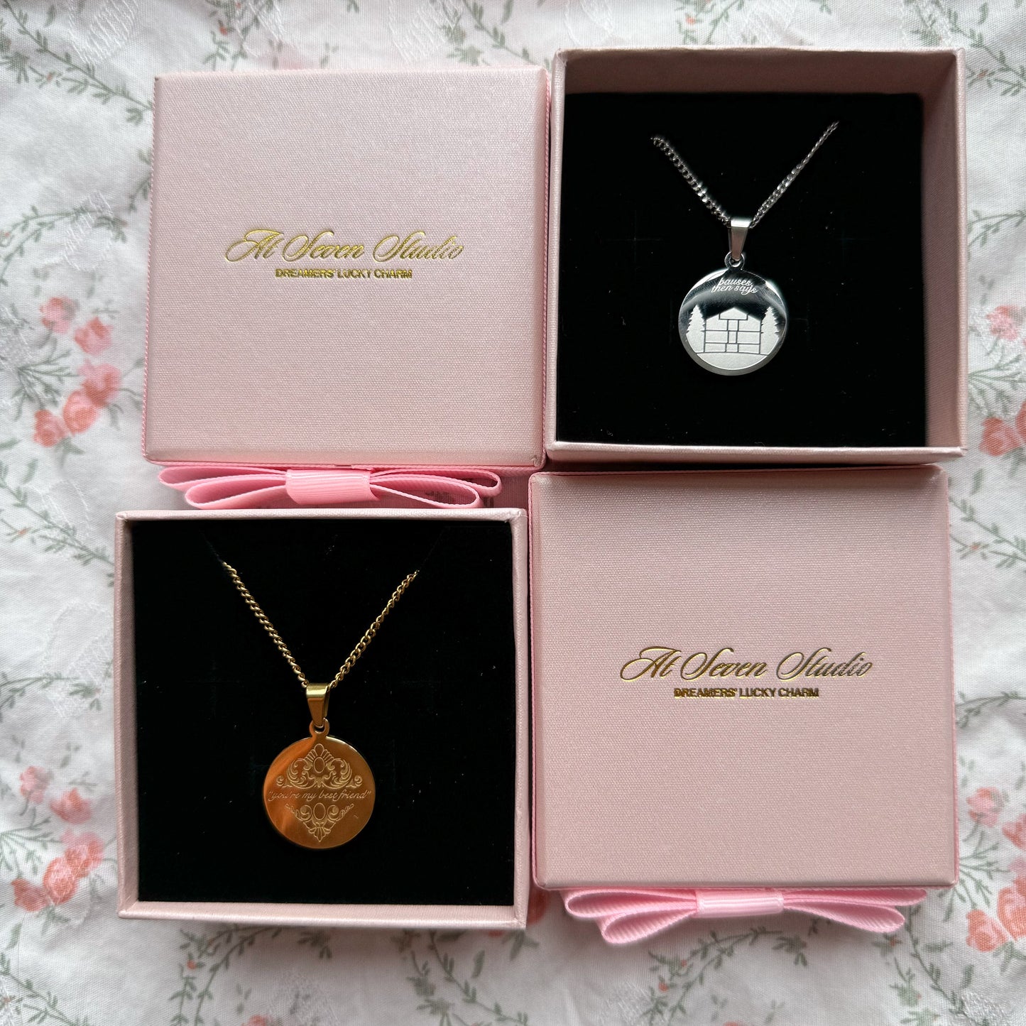 Lovers' Snow Globe Double-Sided Necklace