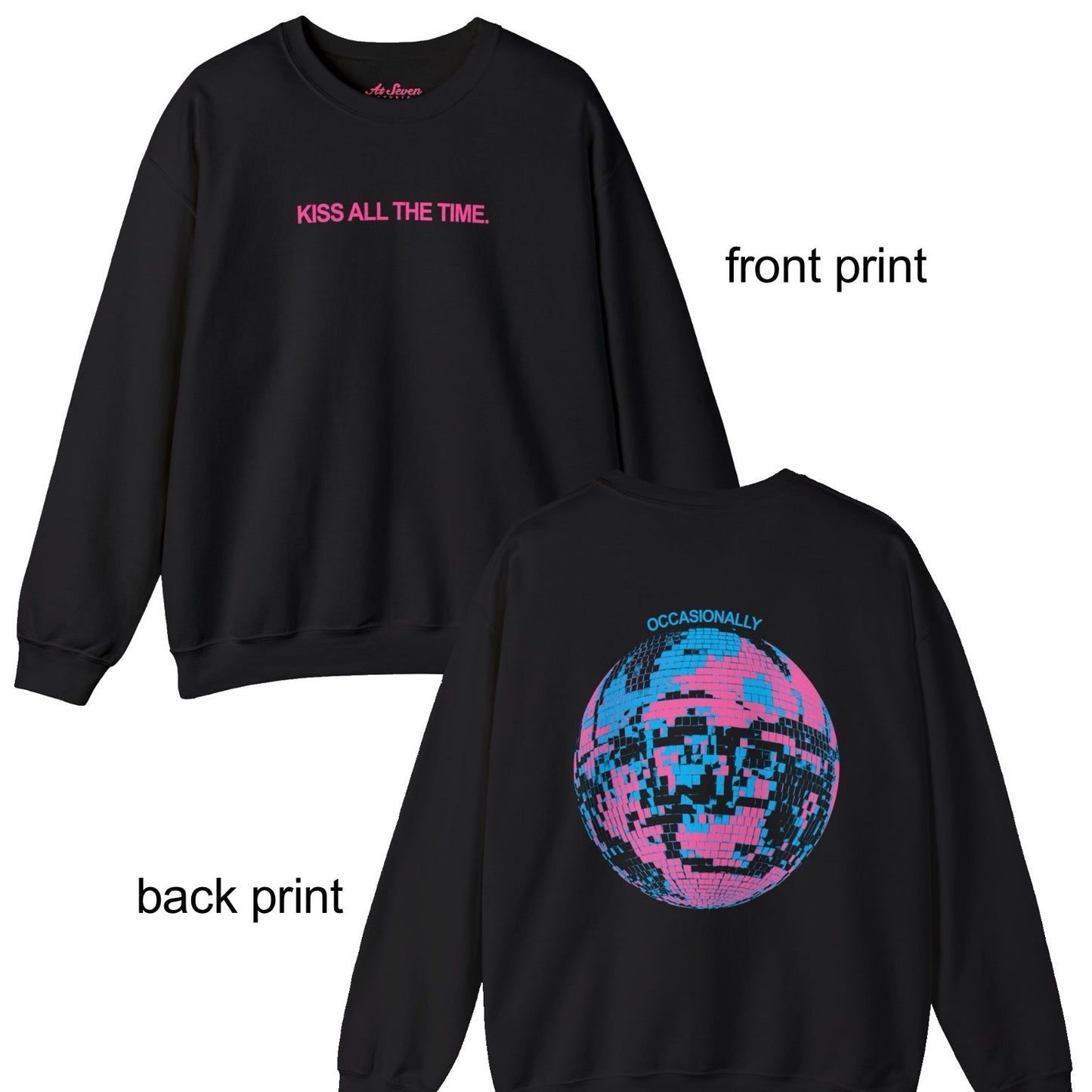 Disco Front & Back Graphic Crew