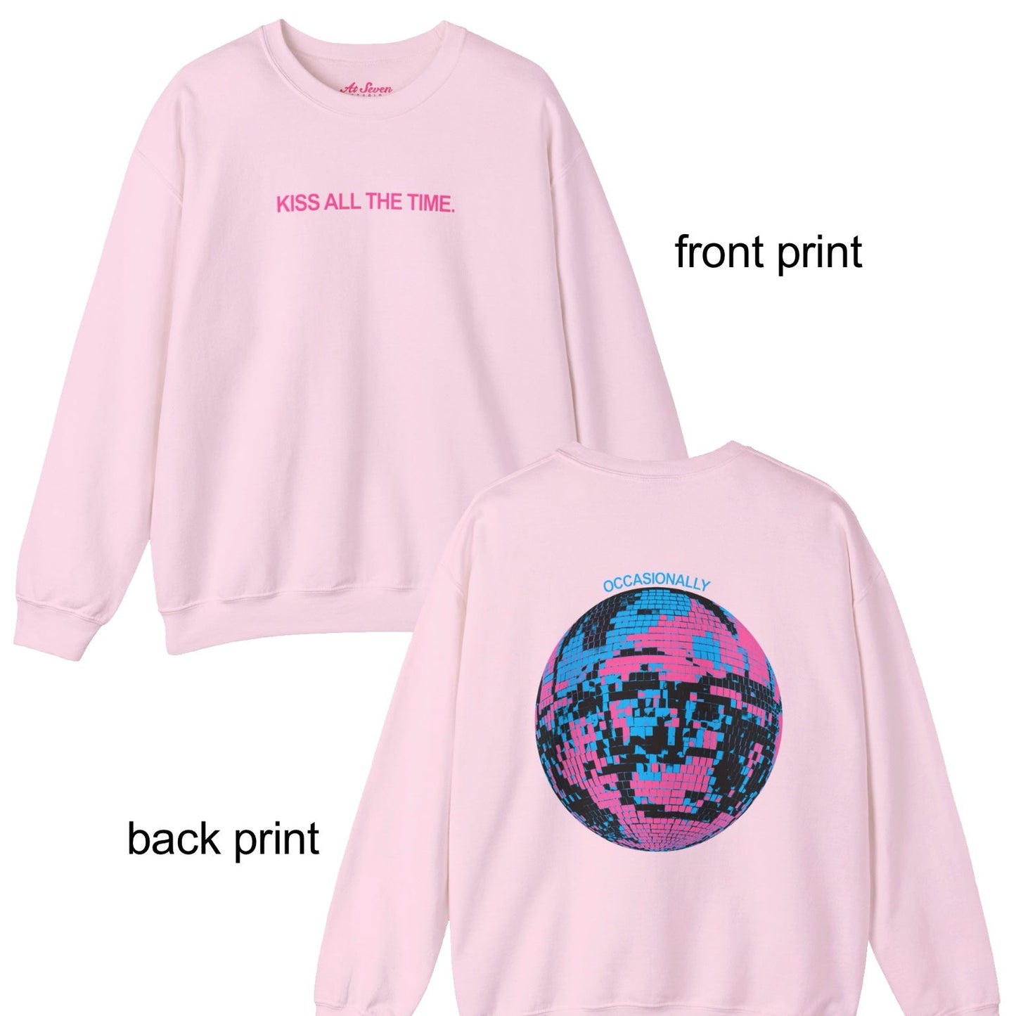 Disco Front & Back Graphic Crew