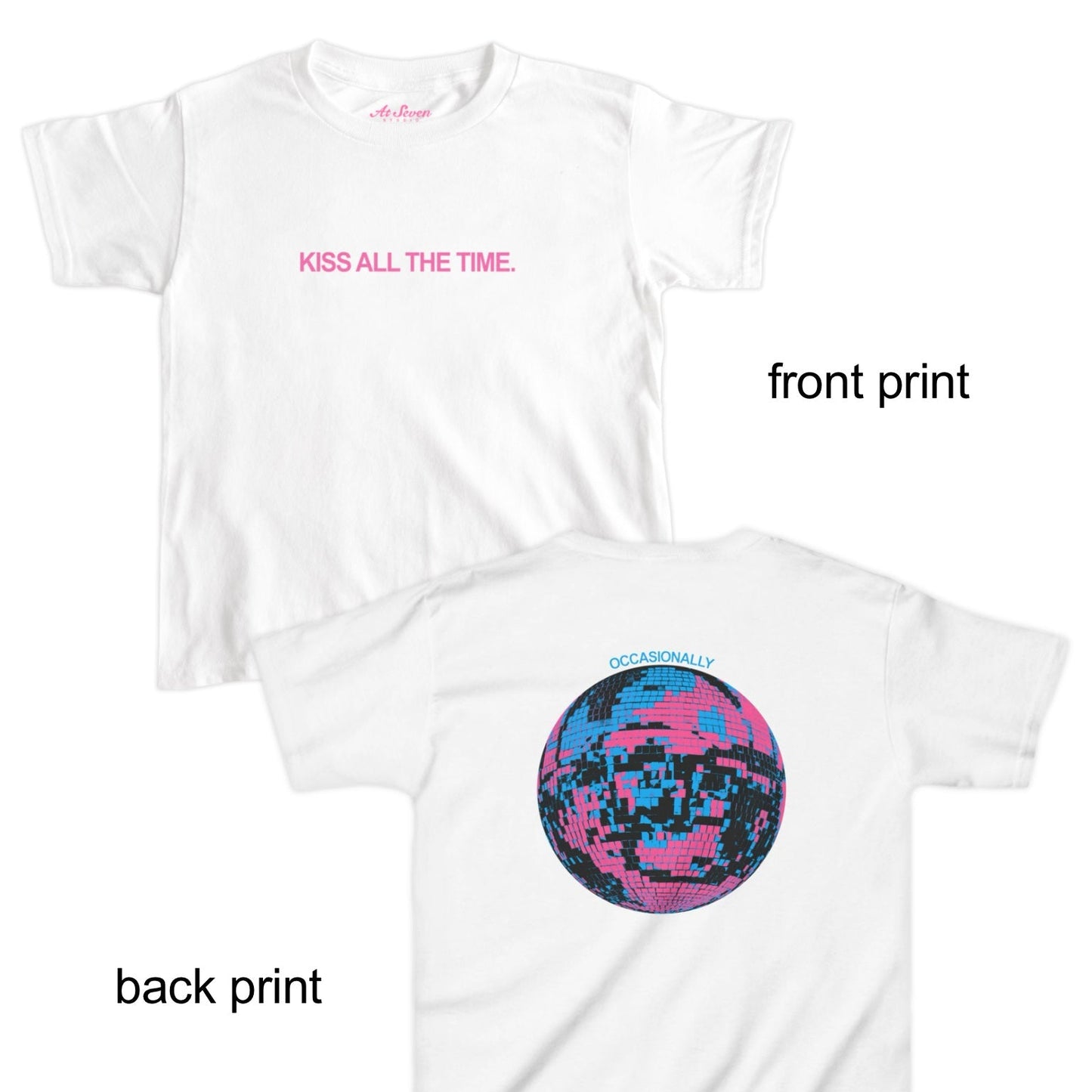 Disco Front & Back Graphic baby tee