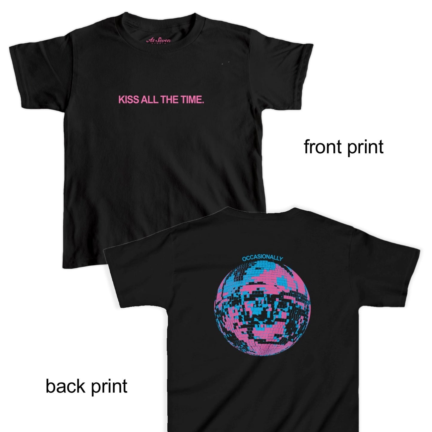 Disco Front & Back Graphic baby tee