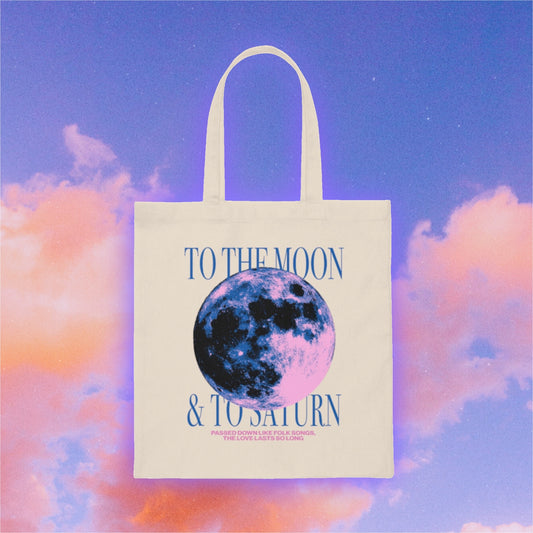 Moon & Saturn tote bag