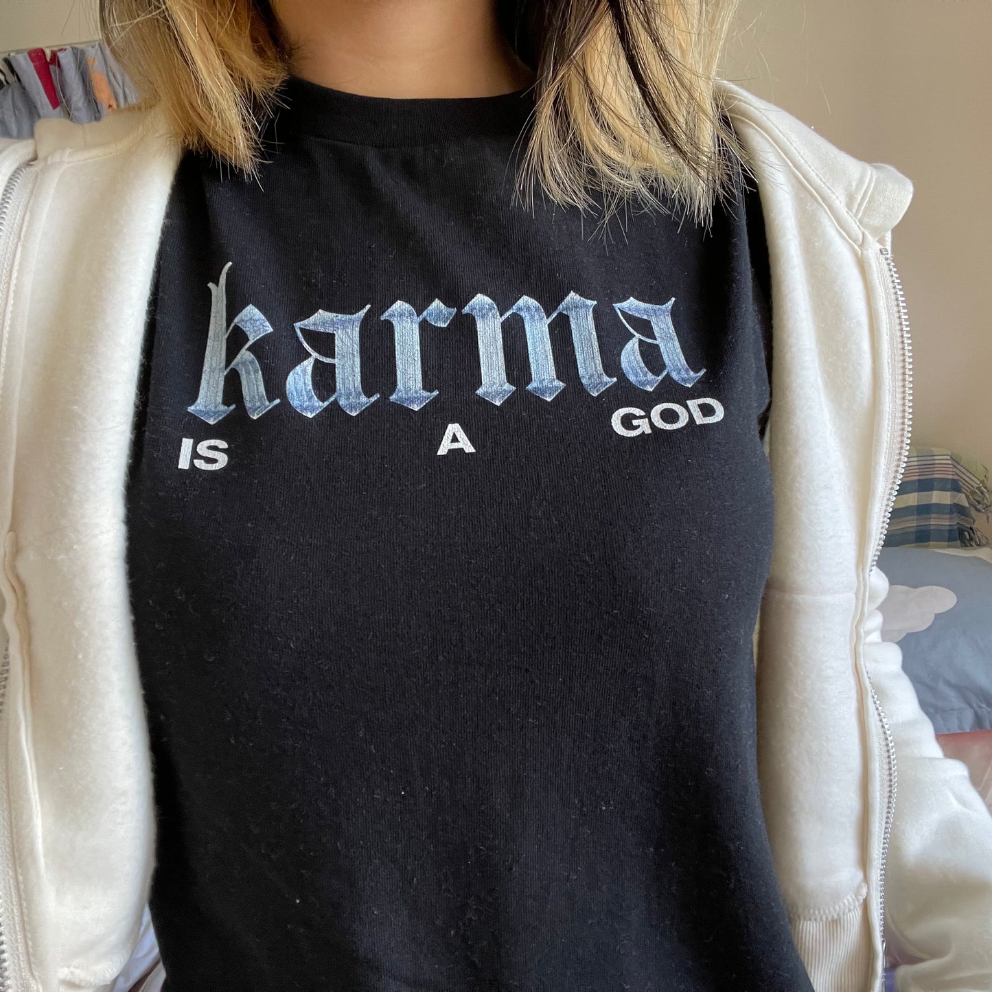 Karma is a God baby tee